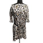Alberto Makali Silk Off The Shoulder Leopard Animal Print Tunic Dress Photo 1