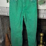 ZARA  size 4 green raw hem jeans with distressing Photo 0