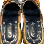 SOCOFY Vintage Colorful Leather Hollow Out Backless Flower Shoes Size 9 Photo 8