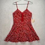 superdown Revolve  Red Brianna Mini Dress Lace Trim Party Cocktail‎ Dress Medium Photo 0