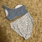 SheIn one-piece blue cheetah print swimsuit Photo 3