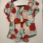 PPLA  off the shoulder floral ruffle top size S Photo 2