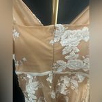 Calvin Klein New CK party Dress Nude White Lace Sequins size 6 Photo 1