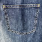 Boden Classic Denim Jean Mini Skirt with Front Godet Pleat Medium Wash Pockets Blue Size 12 Photo 5