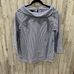 Talbots  Boat Neck Blue Stripe 3/4 Sleeve Nautical Preppy Top Womens Small Photo 1
