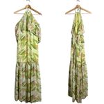 BCBGeneration  Floral Ruffle Halter Maxi Dress Women's XS Tropical Resort Beach Photo 1