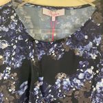 Parker  New York Asymmetrical Dress Blue Bonnet Faux Wrap Size Large Ruffle NWT Photo 5