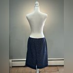 Loft Navy  Cotton Eyelet Skirt Size 10 EUC Photo 1