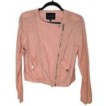 Sanctuary  Light Pink Lyocell Moto Jacket Women's Medium Soft Lightweight EUC‎ Photo 1