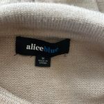 Alice Blue  tan pullover crewneck sweater with embellished pearls Size M Photo 4
