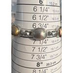 Liz Claiborne Vintage Cabochon Bracelet Silver Tone Mixed Metal Oval Estate 7" Photo 4