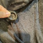 Angie Velour Black Floral Long Coat Jacket Stunning! Photo 5