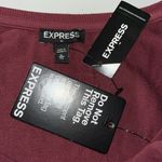 EXPRESS NWT Size XL Burgundy Cold Shoulder Rayon Knit Tunic Sweater Dress Photo 4