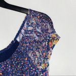 Love Reign  Navy Lace/Multicolor Floral Dress Photo 4