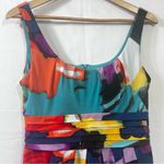 Bisou Bisou Multi Color Pleated Sleeveless Dress Size 12 Photo 3