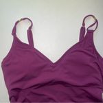 Bleu Rod Beattie Bleu Rod Beatte Swim Top Size 10 Purple Tunic Tank V Neck Lace Up Photo 1