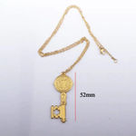 Boutique NEW Unisex Gold-Plated Saint Benedict Key Pendant Necklace, 16-18” Photo 5