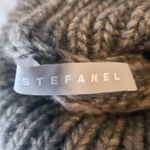 Stefanel Wool Blend Cap Sleeve Turtleneck Chunky Knit Crochet Grey Sweater M Gray Size M Photo 5