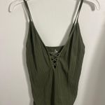 Free People  Green Criss-Cross Tank Photo 2
