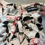 Karl Lagerfeld  Paris, XL blouse, Very Stretchy, zipper back, Bow Detail on neck Photo 2