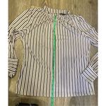 Adrianna Papell  Medium Striped Mock Turtle Neck Blouse Medium Photo 3