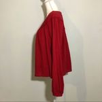 Universal Threads NWOT Crimson Red Pintucked Peasant Blouse Top New Photo 1