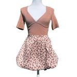 Altar'd State  Bubble Floral Satin Skort Size Small Photo 1
