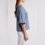 Madewell Madewel Puff Sleeve Sweatshirt T-Shirt in Teapot Blue Photo 2