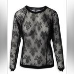 Maje  black shirt lace shirt small‎ layering undershirt Photo 7