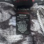 Spyder  Half Zip Mock Neck Pullover Silver Gray Print Thumbholes Size Medium Photo 7