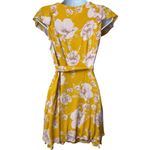 Free People  French Quarter Yellow Floral Print Wrap Dress Cottagecore Fairy S Photo 6