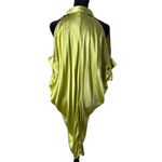 Sara Roka Silk Shirt Dress Size M Green Statement Piece Maximalist Resort Wear Size M Photo 1