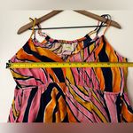 Anthropologie  Maeve Finley Jumpsuit Pink Navy wavy stripe Wide Leg 6 Photo 6