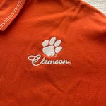 Large Clemson Embroidered Polo Shirt Orange Photo 2