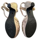 SACHA LONDON GOLDTONE METALLIC LEATHER ANKLE STRAP PLATFORM HAND MADE SHOES 7 Size undefined Photo 3