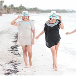 TUNIC BEACH COVER UP T. Zovich Solid with Floral Trim Swim Sustainable Tan NWT Size M Photo 4