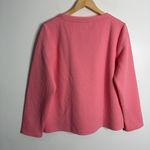 Talbots NWOT T By Pink Floral Jacquard Pattern Pullover Pink Long Sleeves Large Photo 1