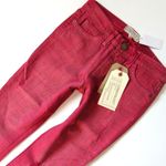 Current/Elliott NWT The Stiletto in Red Coral Bandana Stretch Skinny Jeans 24 Photo 3