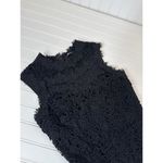 INA Guipure Black Lace Formal Evening Dress Sheer Weding Gala Womens Size S Photo 2