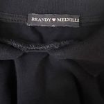 Brandy Melville navy collared crop shirt with red stripe Photo 2
