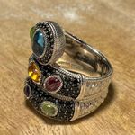 Judith Ripka  Sterling Black Spinel & Multi-Gemstone Ring Photo 5