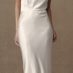 Meshki Esther Iridescent  Satin Cowl Maxi Dress Ivory Photo 0