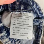 Kancan Jean Shorts Size Large High Rise Light Acid Wash Frayed Festival Grunge Blue Photo 2