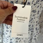 House of Harlow 1960 Linen Floral Smocked Midi Dress White Size M Photo 6