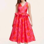 Kate Spade Women’s x Target Rose Peplum Pink Midi Dress V-Neck Size 00 NWOT Photo 10