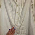 Akris Punto WHITE BUTTON UP PLEATED BLOUSE Photo 2