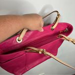 Michael Michael Kors pink & tan leather shoulder bag 15.5” x 10” x 4.25” Barbie Photo 12