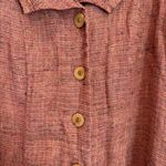 Flax  Womens M Cardigan Jacket Blue long Sleeve  100% Linen Photo 2