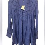 Free People NWT Haddie Mini Dress Periwinkle X Small Cotton Boho Summer vacay Photo 2