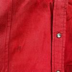 Ryan Michael Button Down Shirt Embroidered Floral Silk Cowboy Crimson Red Small Photo 3